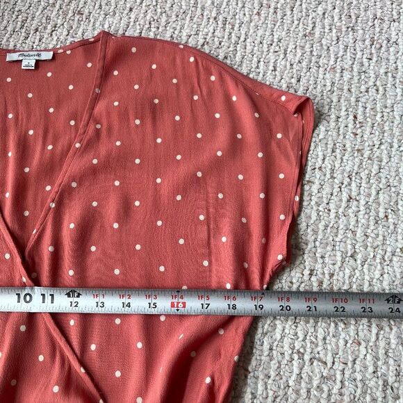 Madewell Sash-Tie Wrap Top in Polka Dot - Picture 9 of 11